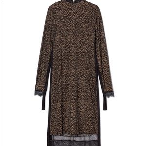 New All saints leopard print dress xs